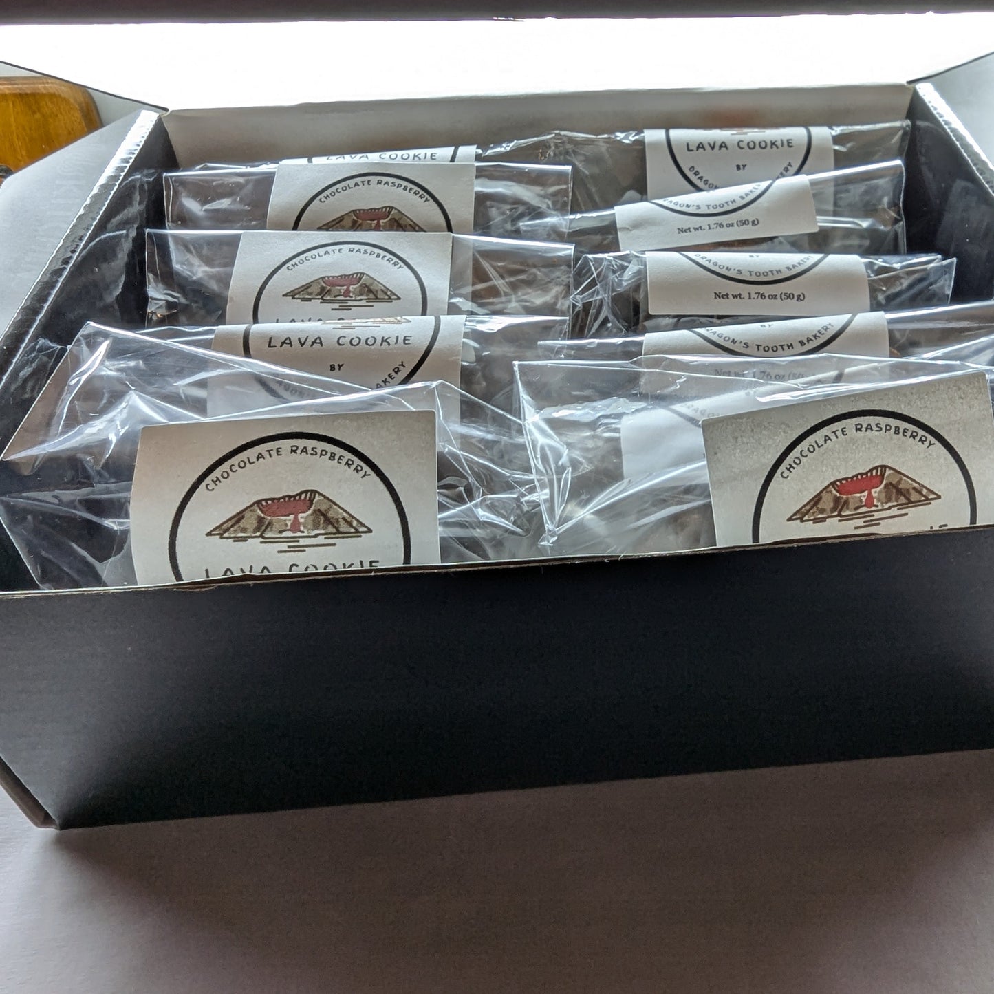 Traditional Version: Chocolate Raspberry Lava Cookies: 1 Boxed Dozen